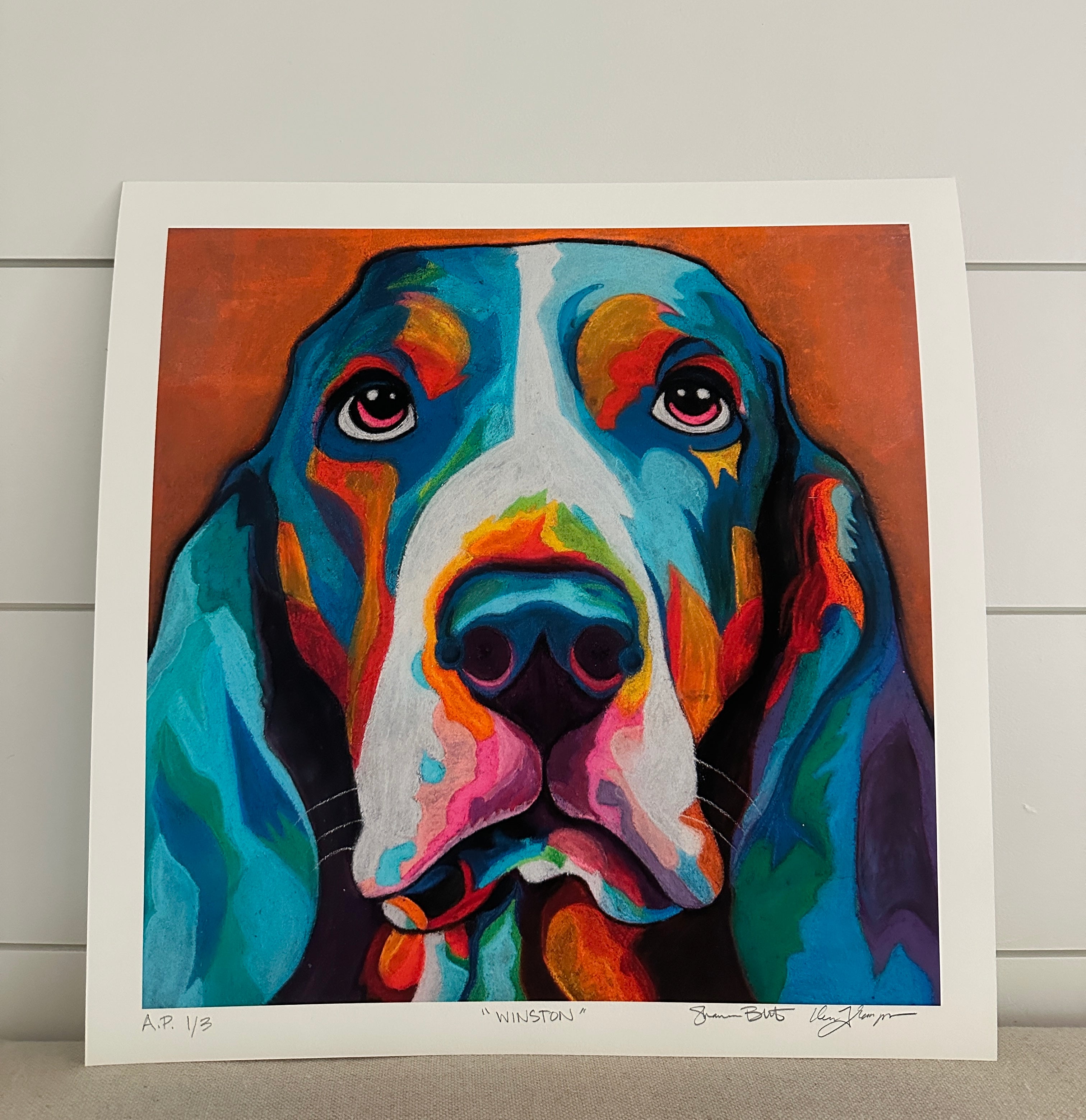“Winston” Giclée Fine Art Print Limited Edition 16" x 16"