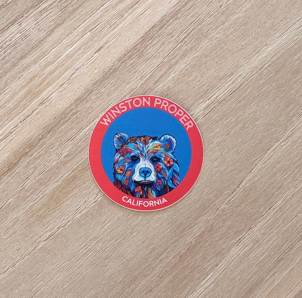 3 Pack 2 inch Round Poppy the Bear Stickers