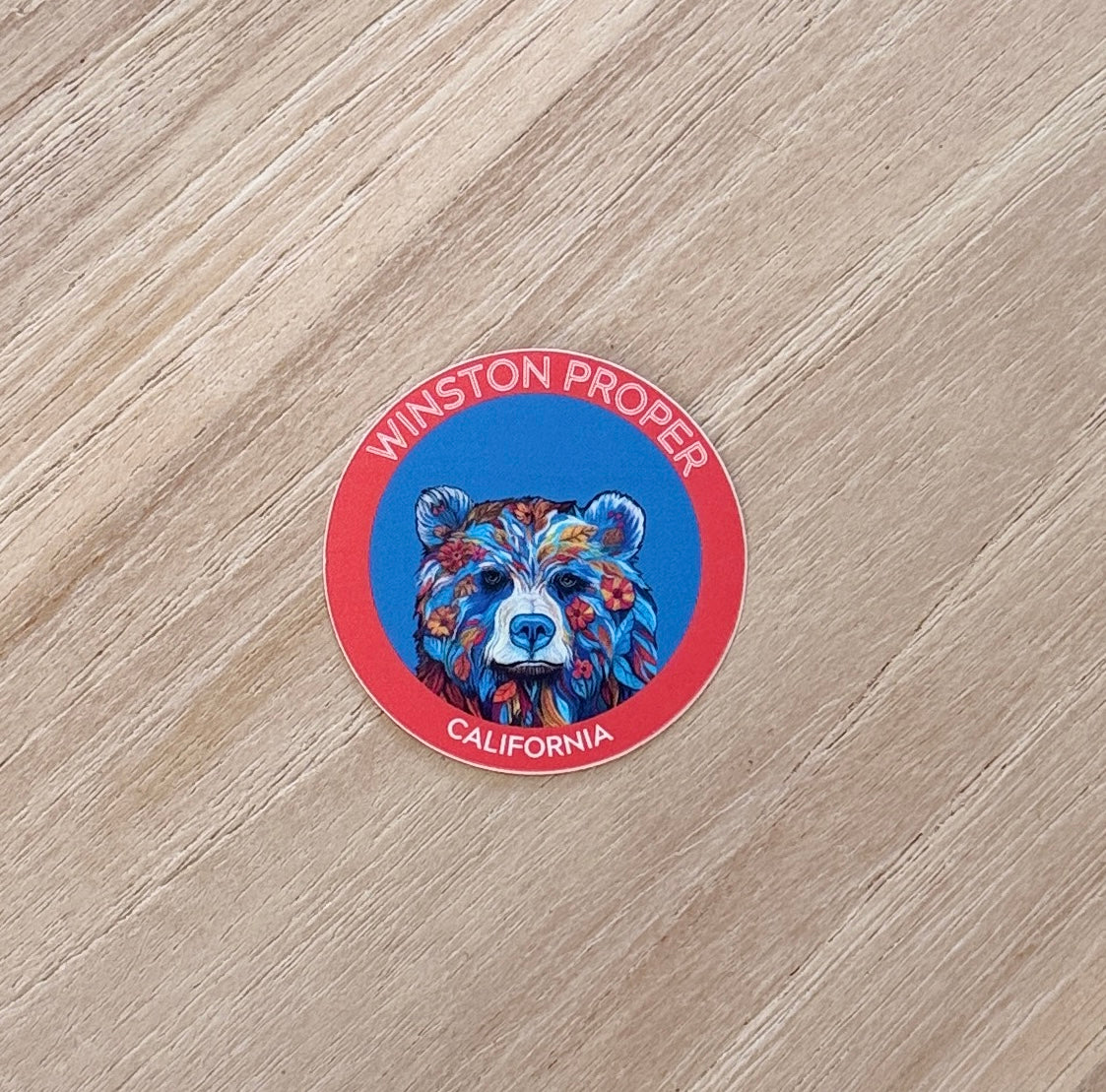 3 Pack 2 inch Round Poppy the Bear Stickers