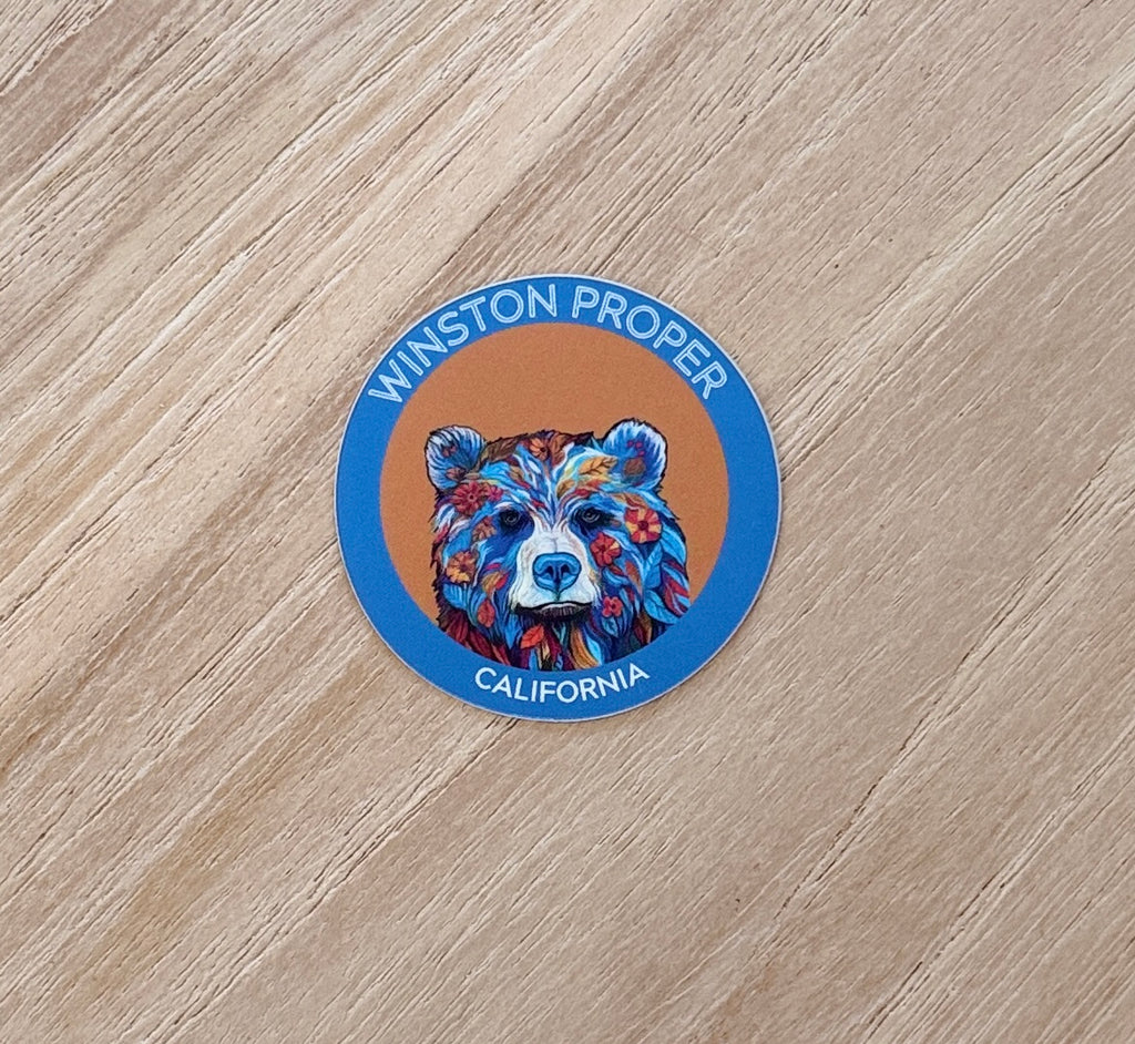 3 Pack 2 inch Round Poppy the Bear Stickers