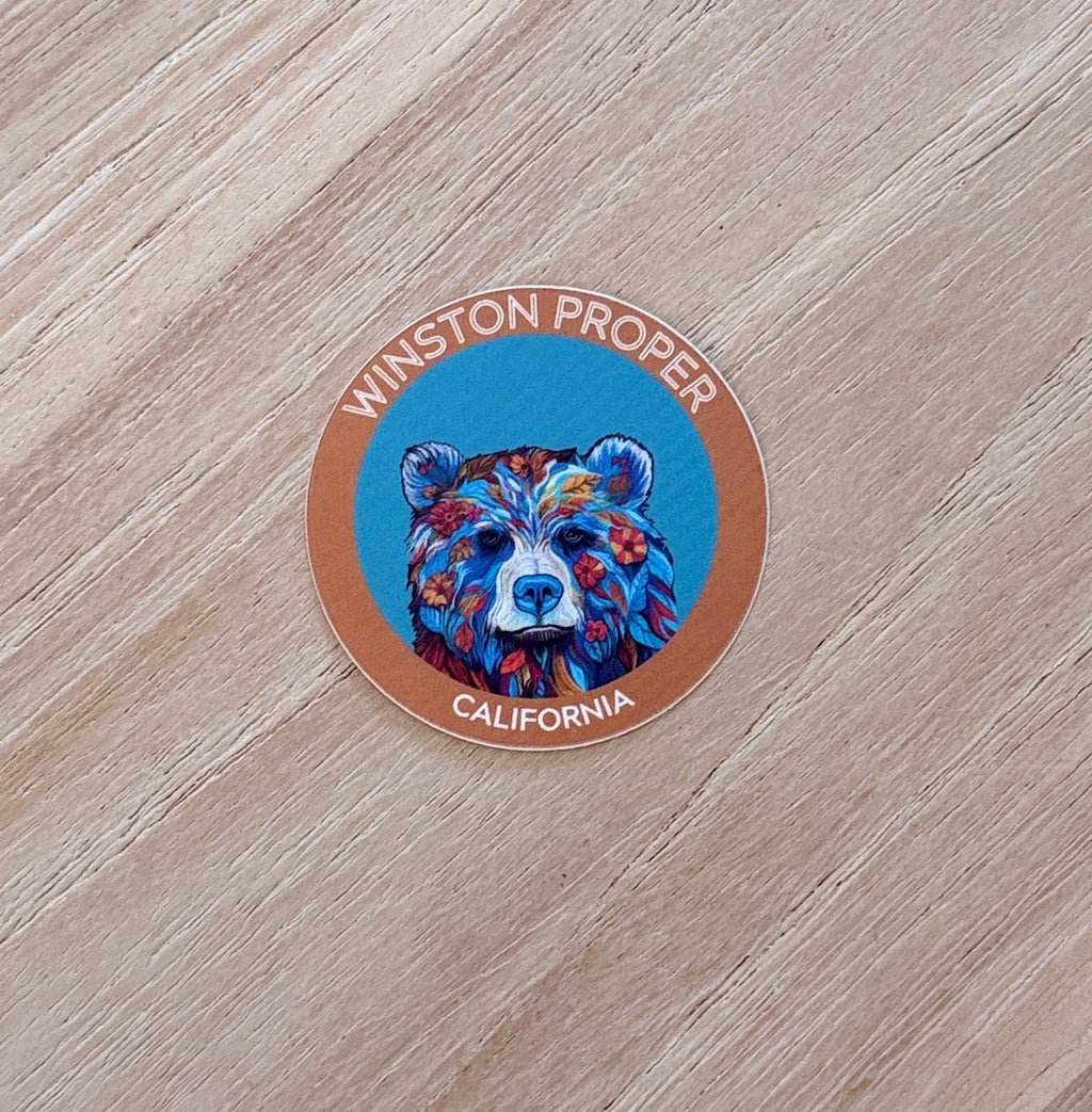 3 Pack 2 inch Round Poppy the Bear Stickers