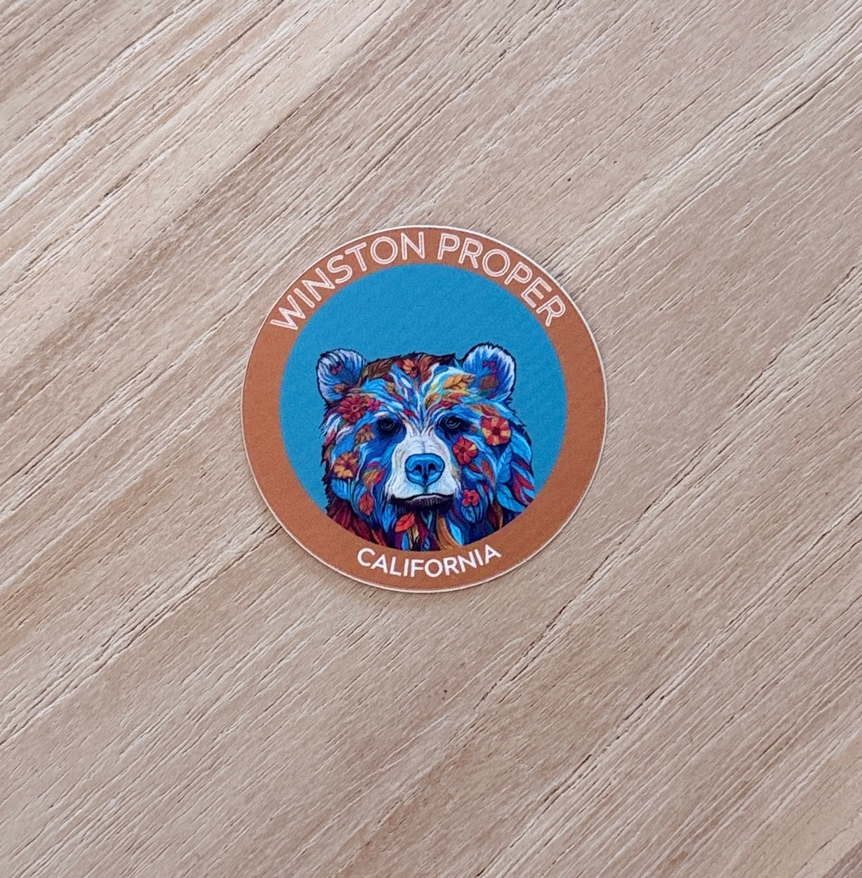 3 Pack 2 inch Round Poppy the Bear Stickers