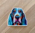 Winston the Basset Hound Die Cut Sticker