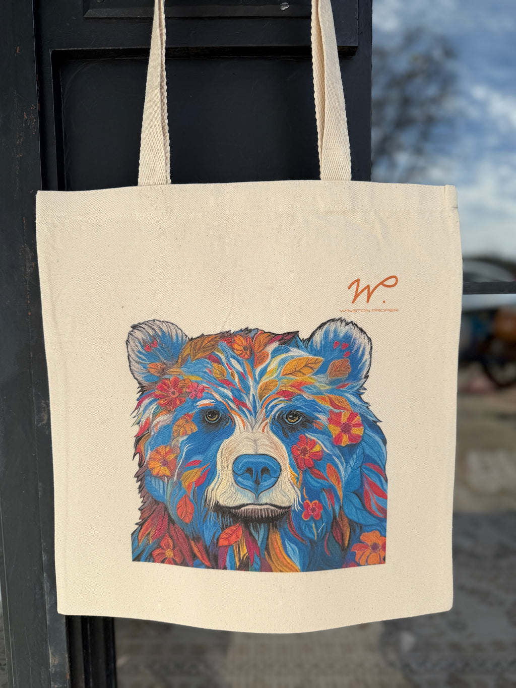 Poppy the Bear Canvas Tote Bag