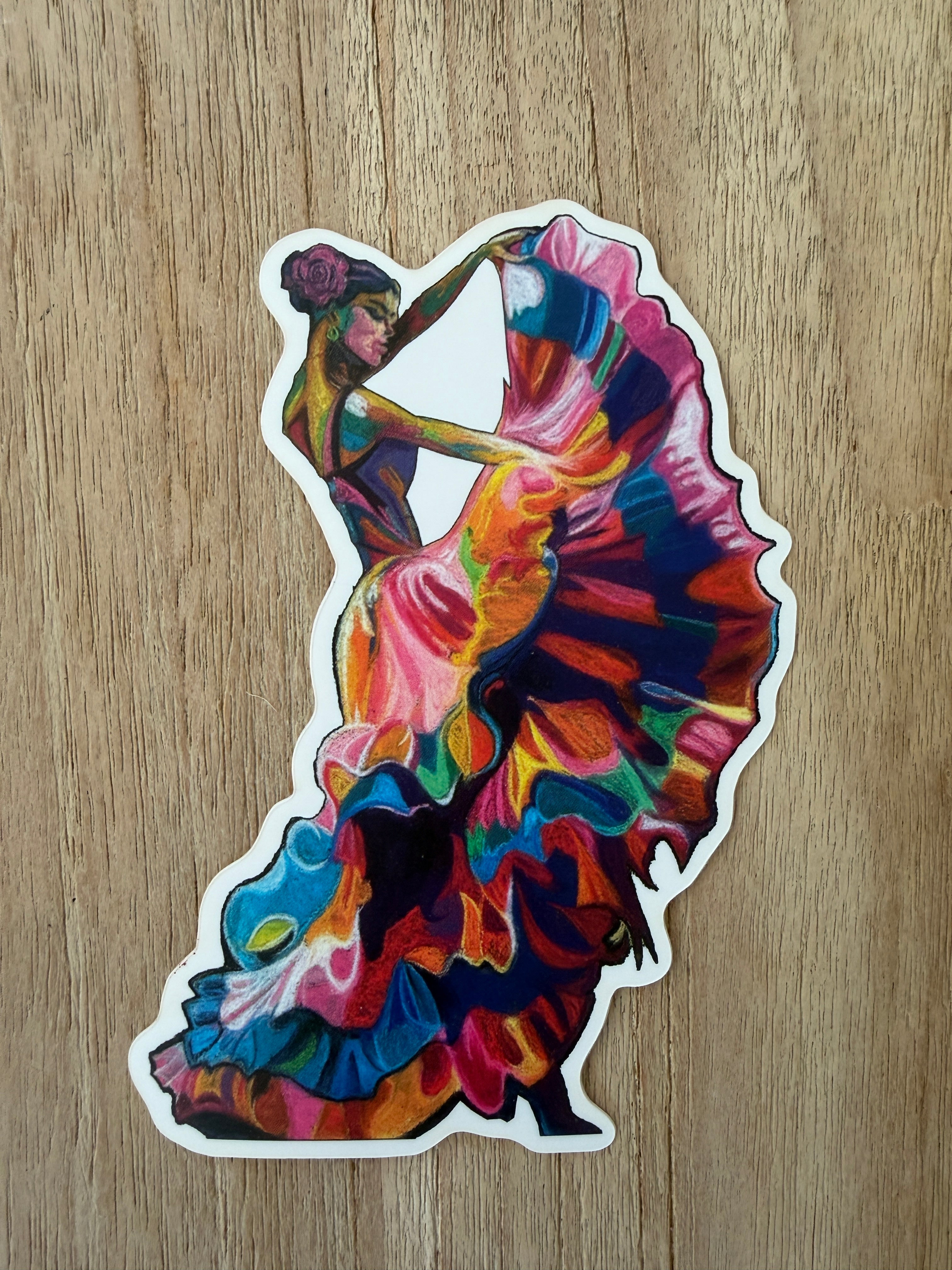 Limited Spanish Dancer Die Cut Sticker 5"