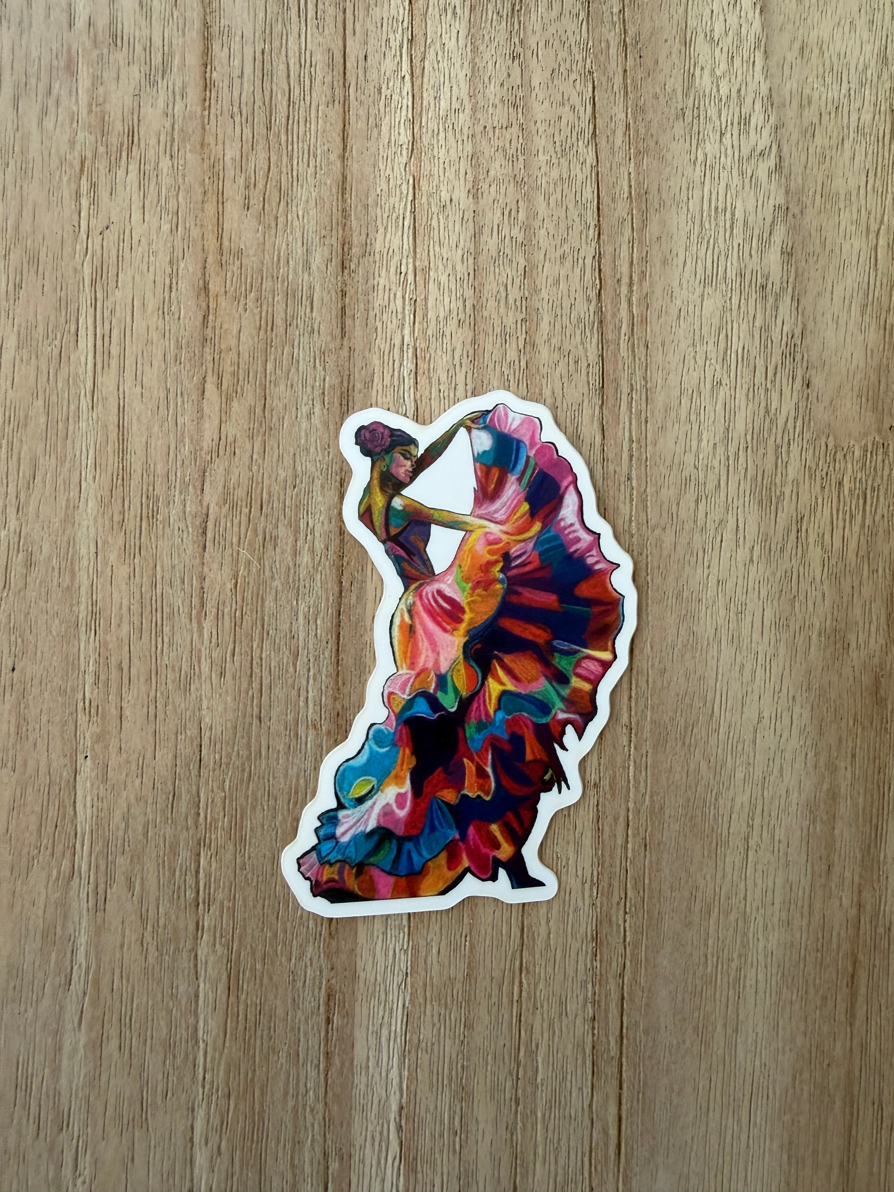 Spanish Dancer Die Cut Sticker