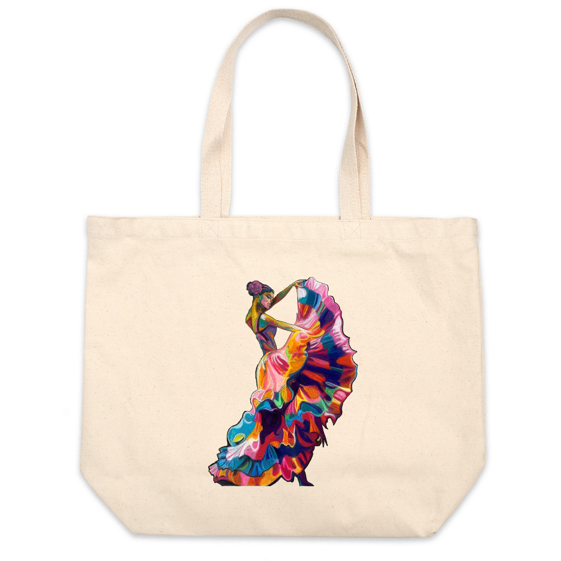 Spanish Dancer Jumbo Canvas Tote Bag